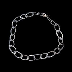 Vintage Sterling Silver Silpada Hammered Link Necklace